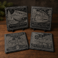 Fort Collins, Colorado Landmark Slate Coaster Set